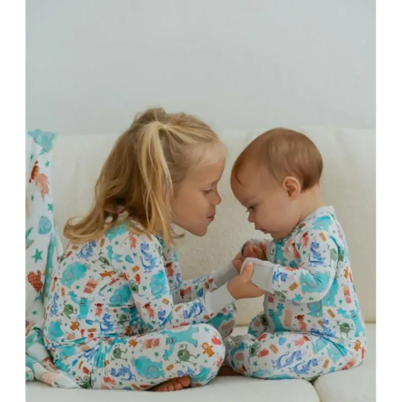 Ellie Sue Baby Sleepwear*- Baby Monsters Bamboo Pajama Set