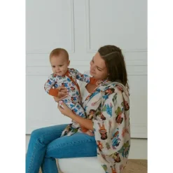 Ellie Sue Baby Sleepwear*- Baby Ohana Zipper Romper