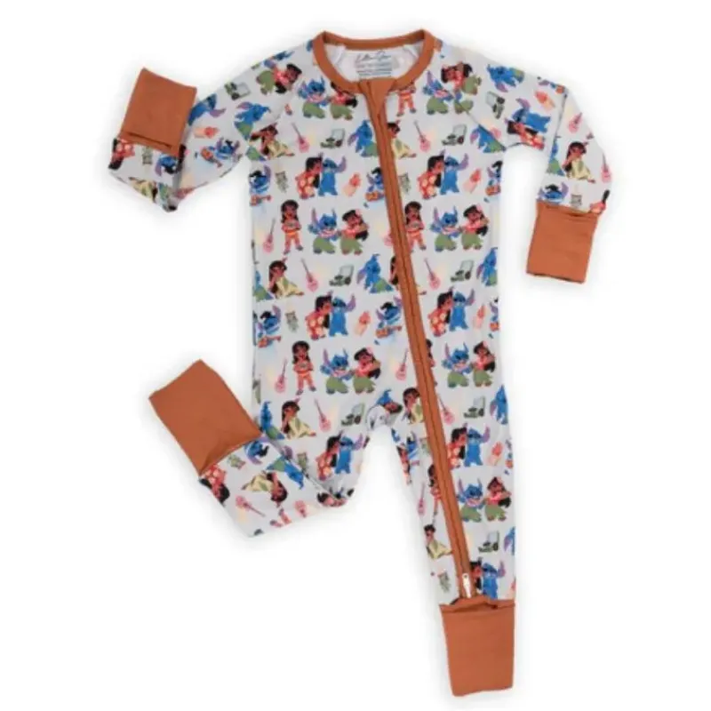 Ellie Sue Baby Sleepwear*- Baby Ohana Zipper Romper