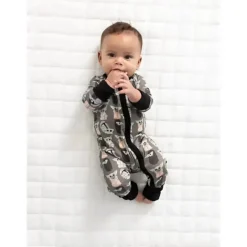 Ellie Sue Baby Sleepwear*- Baby Precious Cargo Bamboo Zipper Romper