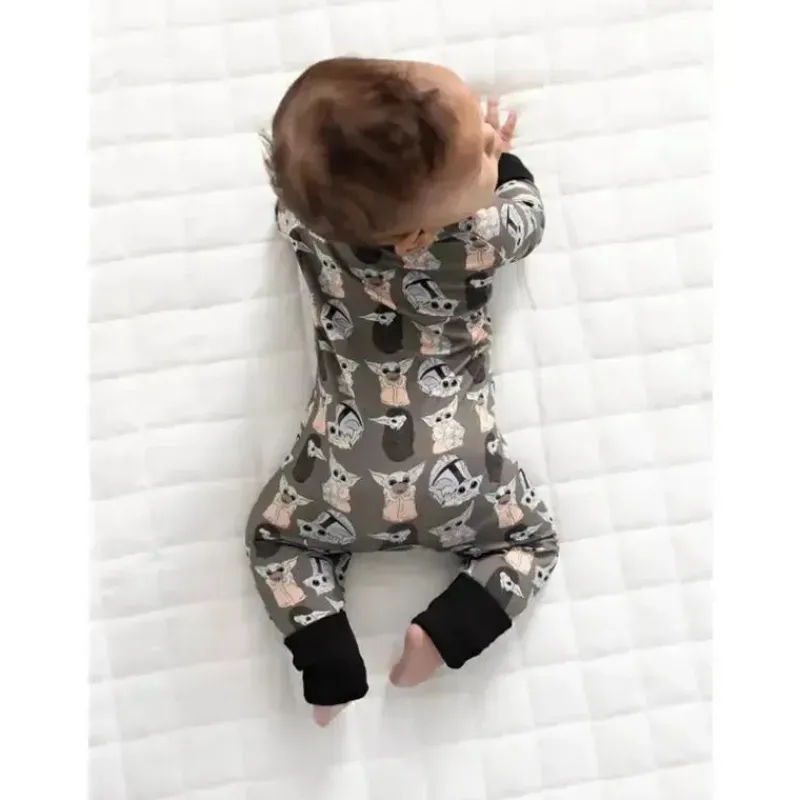 Ellie Sue Baby Sleepwear*- Baby Precious Cargo Bamboo Zipper Romper