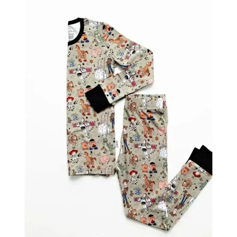 Ellie Sue Baby Sleepwear*- Baby Round Up Gang Bamboo Pajamas