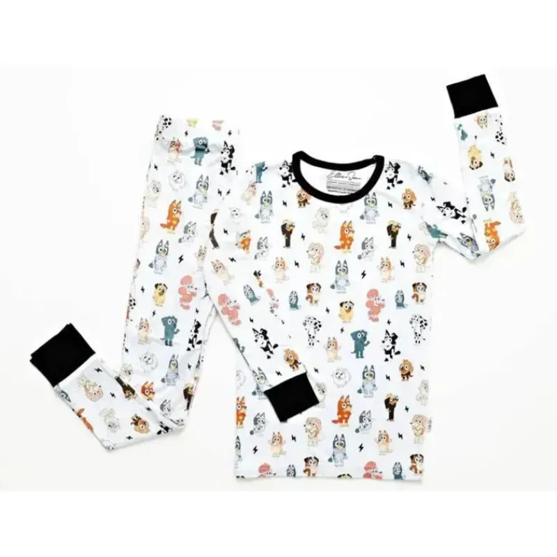 Ellie Sue Baby Sleepwear*- Blue Dog & Friends Bamboo Pajamas