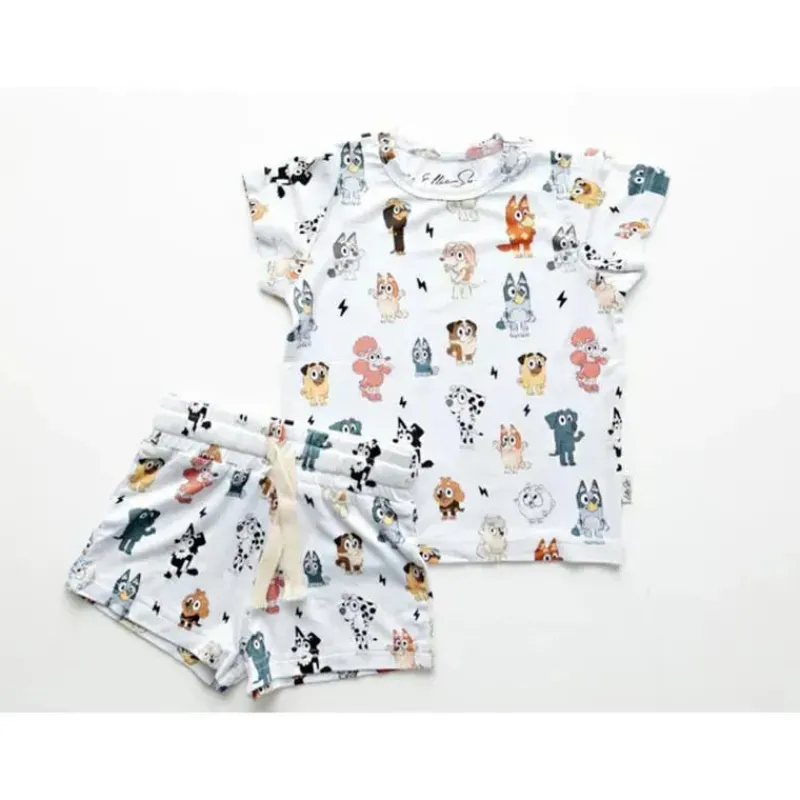 Ellie Sue Baby Sleepwear*- Bluey & Friends Bamboo Lounge Set