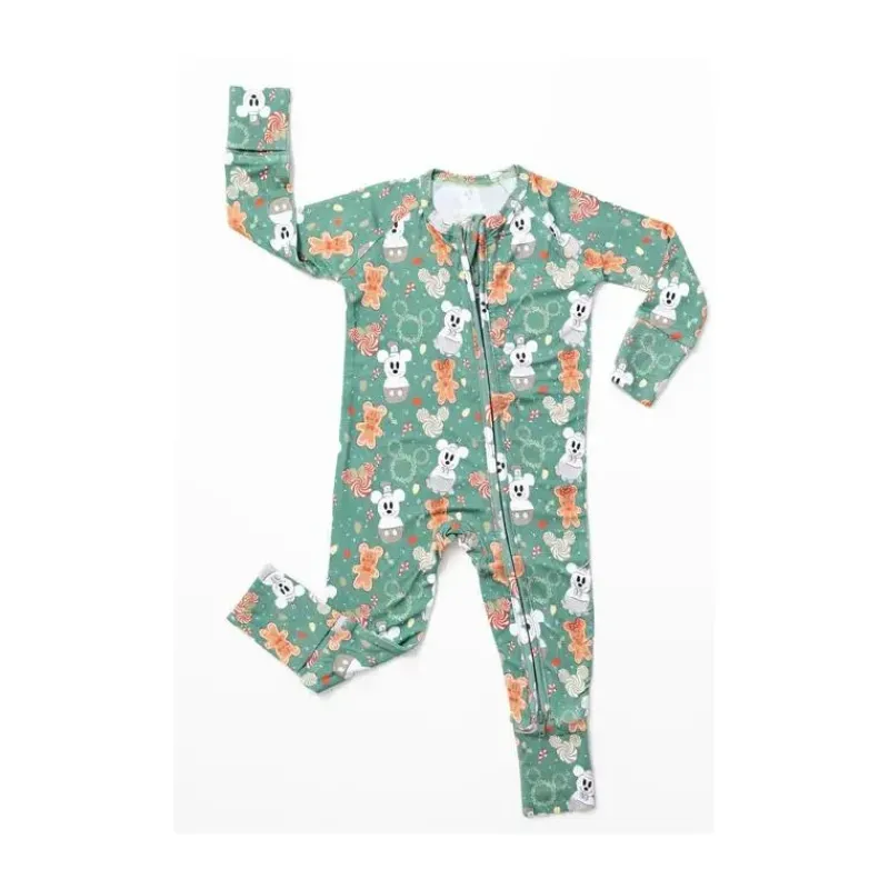 Ellie Sue Baby Sleepwear*- Disney Mickey Christmas Magic Zipper Romper