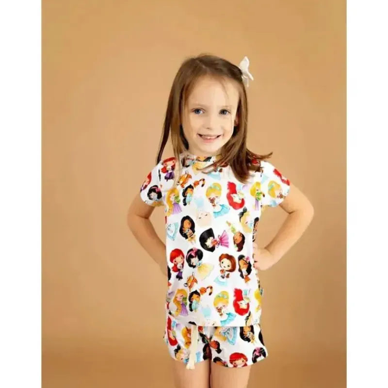 Ellie Sue Disney Princess|Baby Sleepwear*- Princess Bamboo Lounge Set
