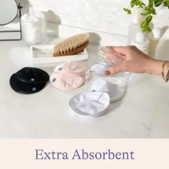 Lansinoh Breast Pump Accessories*Emerson Healthcare - Reusable Nursing Pads, 8 Absorbent Nursing Pads, Pink and Black Pads