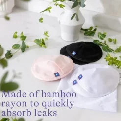 Lansinoh Breast Pump Accessories*Emerson Healthcare - Reusable Nursing Pads, 8 Absorbent Nursing Pads, Pink and Black Pads