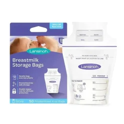 Lansinoh Breast Pump Accessories*Emerson Healthcare - Breastmilk Storage Bags, 50 Count, 4 Ounce