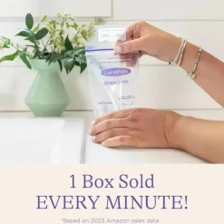 Lansinoh Breast Pump Accessories*Emerson Healthcare - Breastmilk Storage Bags, 50 Count, 4 Ounce