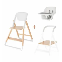 Ergobaby High Chair*- Evolve High Chair, Natural Wood (Kitchen Helper Piece is sold separately)