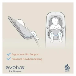 Ergobaby Bouncers, Swings & Rockers*- 3-in-1 Evolve Bouncer, Charcoal Grey
