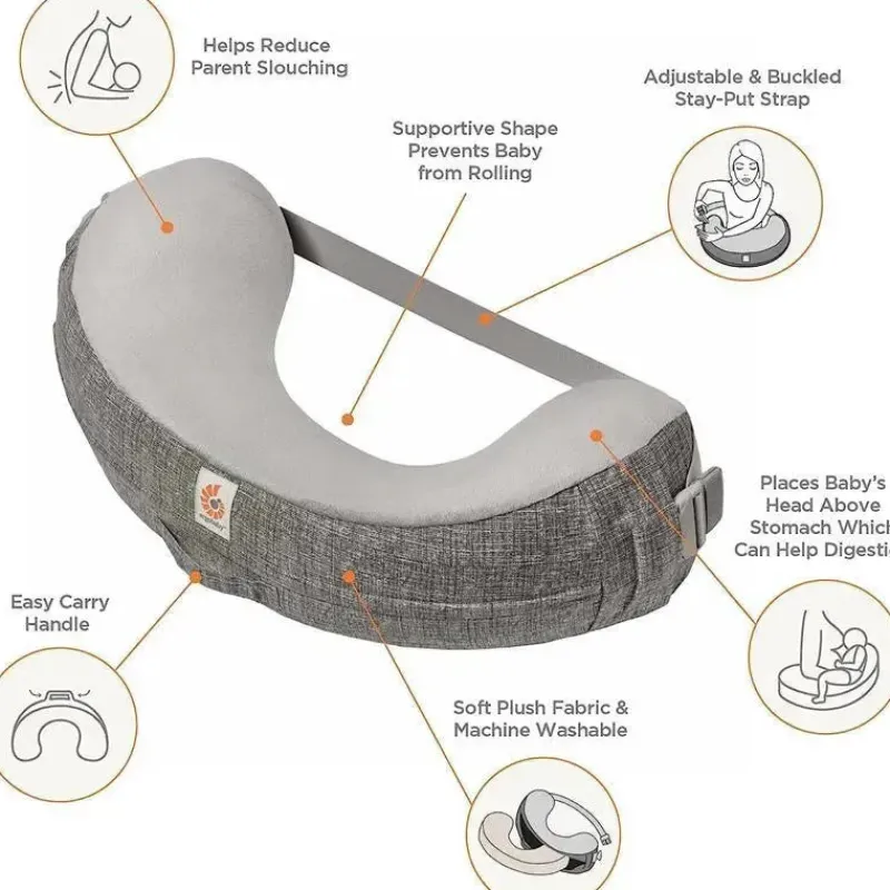 Ergobaby Nursing Pillows*- Natural Curve Nursing Pillow Cove, Grey