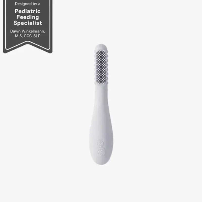 ezpz Oral & Nasal Care*- Baby-Led™ Toothbrush, Pewter