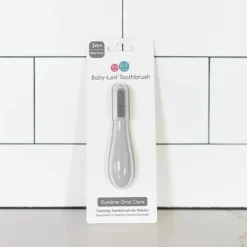 ezpz Oral & Nasal Care*- Baby-Led™ Toothbrush, Pewter