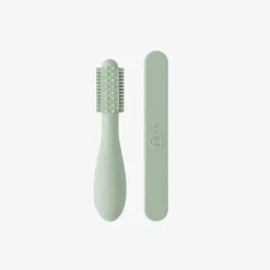 ezpz Oral & Nasal Care*- Baby-Ledâ„¢ Toothbrush + Sensory Tongue Depressor Dual Pack, Sage