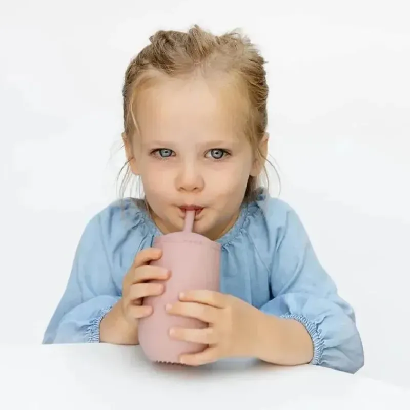 ezpz Straw, Sippy & Training Cups|Dishes, Utensils & Food Containers*- Happy Cup & Straw System, Pewter