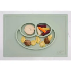 ezpz Suction Plates & Bowls|Dishes, Utensils & Food Containers*- Happy Mat, Sage