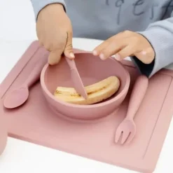 ezpz Utensils & Accessories|Dishes, Utensils & Food Containers*- Happy Utensils, Blush