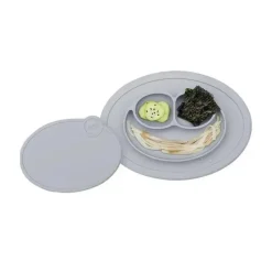 ezpz Suction Plates & Bowls|Dishes, Utensils & Food Containers*- Lid For Mini Mat, Pewter