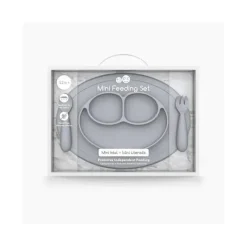 ezpz Plates & Bowls|Dishes, Utensils & Food Containers*- Mini Feeding Set, Pewter