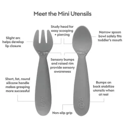 ezpz Utensils & Accessories|Dishes, Utensils & Food Containers*- Mini Utensils, Pewter