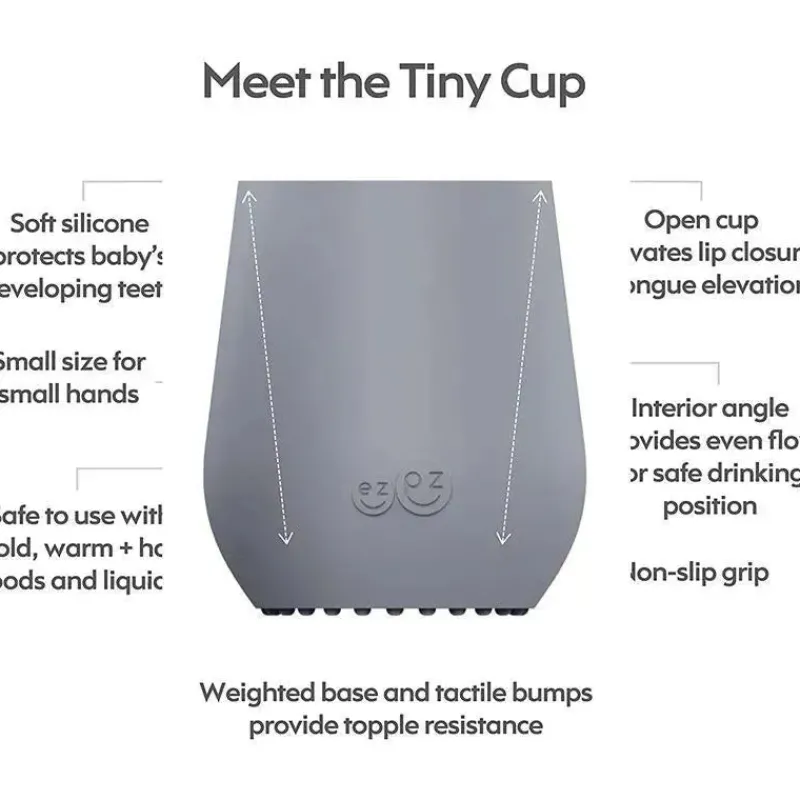 ezpz Straw, Sippy & Training Cups|Dishes, Utensils & Food Containers*- Tiny Cup, Pewter
