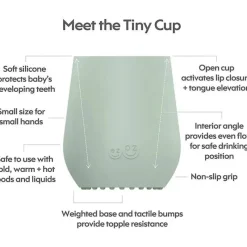 ezpz Straw, Sippy & Training Cups|Dishes, Utensils & Food Containers*- Tiny Cup, Sage