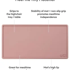 ezpz Plates & Bowls|Dishes, Utensils & Food Containers*- Tiny Placemat, Blush