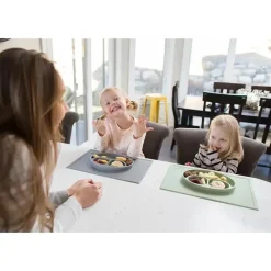 ezpz Suction Plates & Bowls|Dishes, Utensils & Food Containers*Happy Mat, Blush