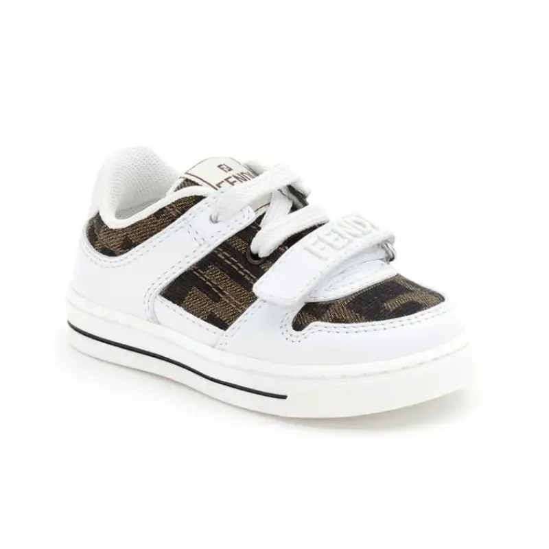 Fendi Baby Baby Shoes*- Babylace Up Velcro Ff Detailed Sneakers