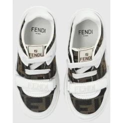Fendi Baby Baby Shoes*- Babylace Up Velcro Ff Detailed Sneakers