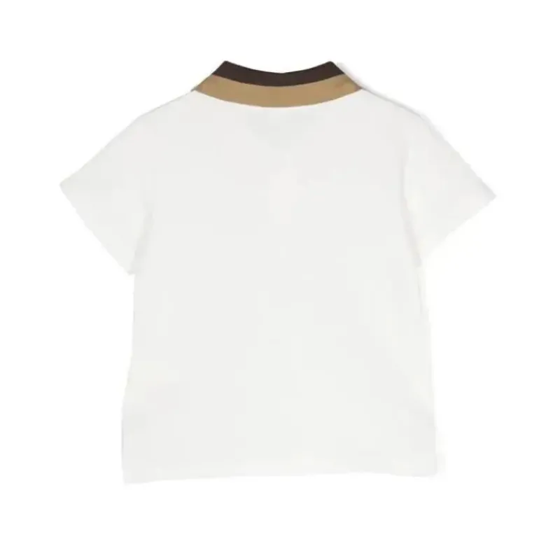 Fendi Baby Baby Tops*- Boy Embroidered Short Sleeve Polo Shirt