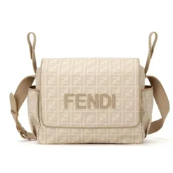 Fendi Baby Diaper Backpacks*- Diaper Bag Ff Allover Beige