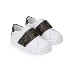 Fendi Baby Baby Shoes*- Ff Detailed Velcro Sneaker, Size 23