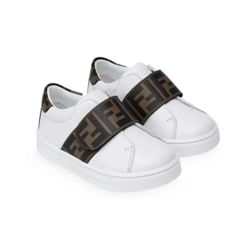 Fendi Baby Baby Shoes*- Ff Detailed Velcro Sneaker, Size 23