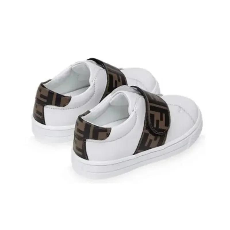 Fendi Baby Baby Shoes*- Ff Detailed Velcro Sneaker, Size 23