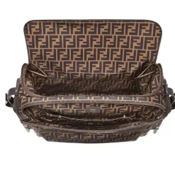 Fendi Baby Shoulder Bags*- Logo Zip-Up FF Diaper Bag