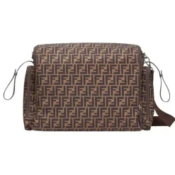 Fendi Baby Shoulder Bags*- Logo Zip-Up FF Diaper Bag