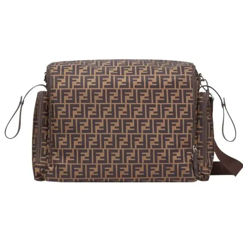 Fendi Baby Shoulder Bags*- Logo Zip-Up FF Diaper Bag