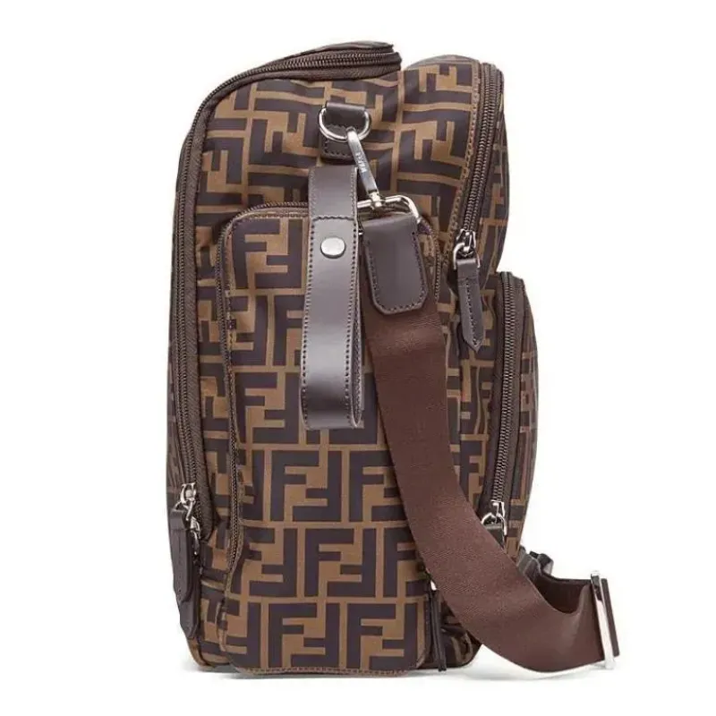 Fendi Baby Shoulder Bags*- Logo Zip-Up FF Diaper Bag