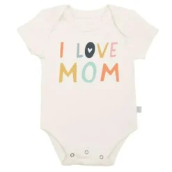 Finn + Emma Baby Onesies & Bodysuits*Graphic Bodysuit Love Mom, Beige