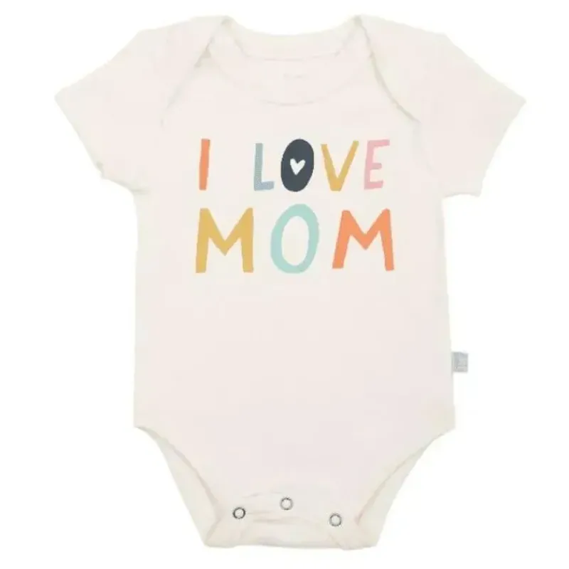 Finn + Emma Baby Onesies & Bodysuits*Graphic Bodysuit Love Mom, Beige