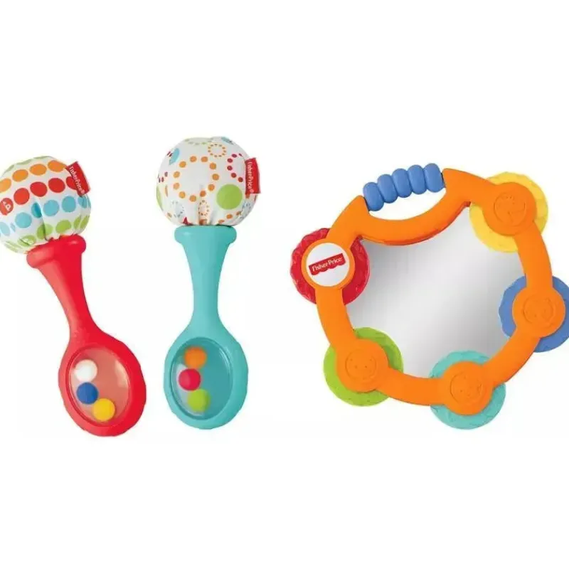 Fisher-Price Gift For Baby|Playtime Gift Set*Fisher Price - 3 PieceTambourine & Maracas Gift Set