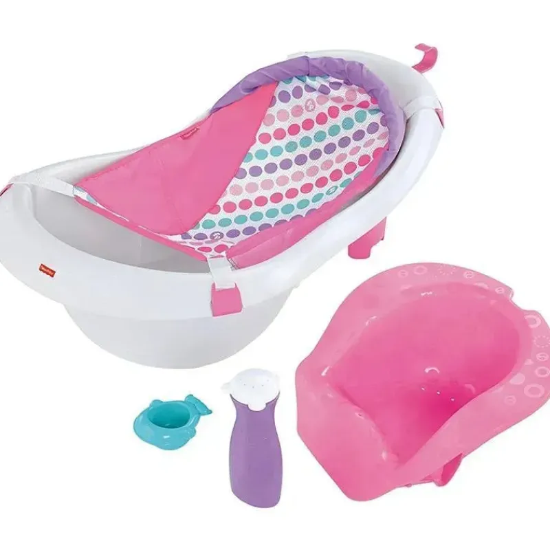 Fisher-Price Bath Tubs & Seats*Fisher Price - Baby Bath Tub 4 In 1 Sling 'N Seat Tub, Girl