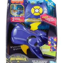 Kids Fisher-Price Super Heroes|Toys For 3 Year Old*Fisher Price - DC Batwheels Remote Control Car, Bam The Batmobile Transforming RC with Lights Sounds & Character Phrases