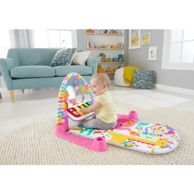 Fisher-Price Activity Centers & Jumpers|Toys For 0-12 Months*Fisher Price - Deluxe Kick & Play Piano Gym Playmat, Pink