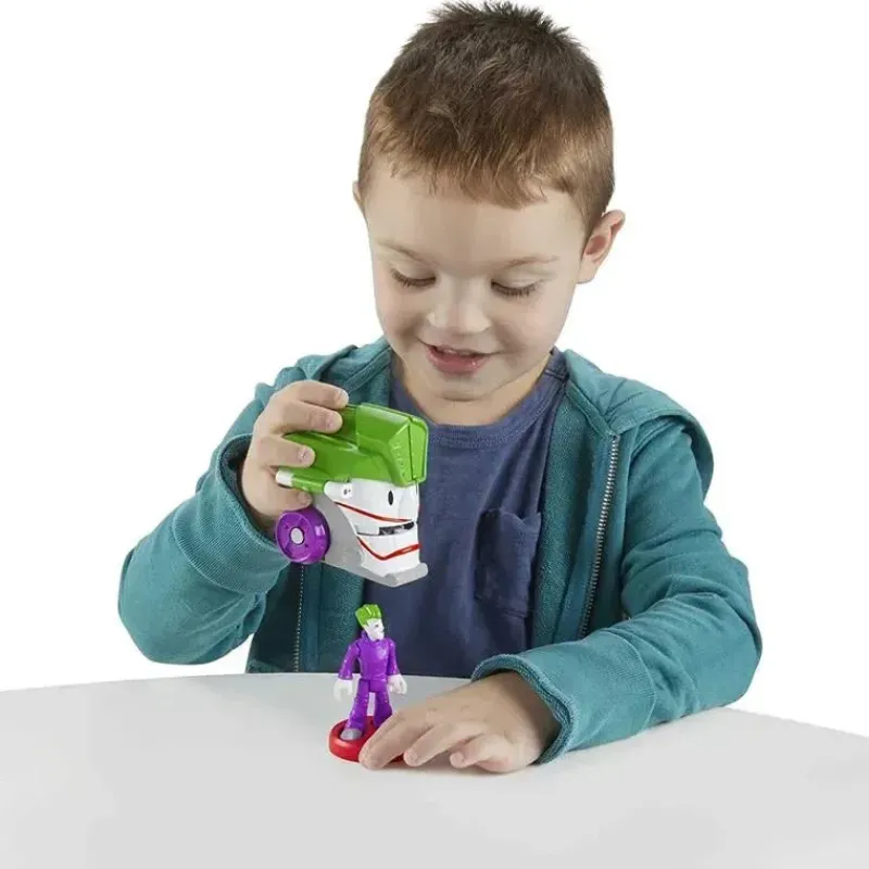 Kids Fisher-Price Super Heroes|Gift For Kids*Fisher Price - Imaginext DC Super Friends Head Shifters the Joker & Laff Mobile Figure Set