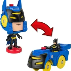 Fisher-Price Super Heroes*Fisher Price - Imaginext DC Super Friends Batman Toys Head Shifters Figure & Batmobile Vehicle Set