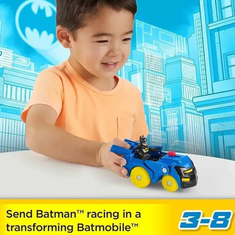 Fisher-Price Super Heroes*Fisher Price - Imaginext DC Super Friends Batman Toys Head Shifters Figure & Batmobile Vehicle Set